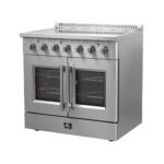 FORNO Galiano 36" 5.36 cu. ft. Freestanding Electric Range with French Door in Stainless Steel, FFSEL6917-36 - Image 3