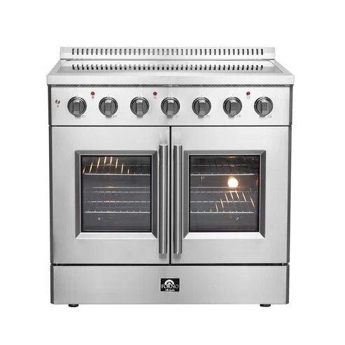 FFSEL6917-36_Front FORNO Galiano 36" 5.36 cu. ft. Freestanding Electric Range with French Door in Stainless Steel, FFSEL6917-36 - Image 1