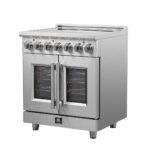 FORNO Massimo 30" 4.32 cu. ft. Freestanding French Door Electric Range with 5 Elements, FFSEL6955-30 - Image 2