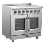 FORNO Massimo 36" 5.36 cu. ft. Freestanding French Door Electric Range with 5 Elements, FFSEL6955-36 - Image 2