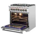 FORNO Massimo 30" 4.32 cu. ft. Freestanding Dual Fuel Range with 5 Burners, FFSGS6125-30 - Image 5