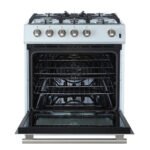 FORNO Espresso Leonardo 30" 5 cu. ft. Gas Range in White with Silver Handles, FFSGS1116-30WHT - Image 9