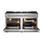 FORNO Galiano 60" 8.64 cu. ft. Dual Fuel Range with 10 Italian Burners in Stainless Steel, FFSGS6156-60 - Image 3