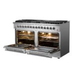 FORNO Galiano 60" 8.64 cu. ft. Dual Fuel Range with 10 Italian Burners in Stainless Steel, FFSGS6156-60 - Image 4