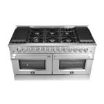 FORNO Galiano 60" 8.64 cu. ft. Dual Fuel Range with 10 Italian Burners in Stainless Steel, FFSGS6156-60 - Image 5