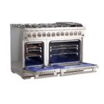 FORNO Capriasca 48" 6.58 cu. ft. Dual Fuel Range with 8 Italian Burners in Stainless Steel, FFSGS6187-48 - Image 3