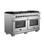 FORNO Capriasca 60" 8.64 cu. ft. Dual Fuel Range with 10 Italian Burners in Stainless Steel, FFSGS6187-60 - Image 2