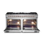 FORNO Capriasca 60" 8.64 cu. ft. Dual Fuel Range with 10 Italian Burners in Stainless Steel, FFSGS6187-60 - Image 4