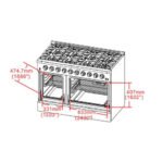 FORNO Galiano 48" 6.58 cu. ft. Gas Range with 8 Italian Burners in Stainless Steel, FFSGS6244-48 - Image 13