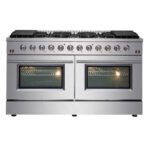 FORNO Galiano 60" 8.64 cu. ft. Gas Range with 10 Italian Burners in Stainless Steel, FFSGS6244-60