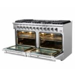 FORNO Galiano 60" 8.64 cu. ft. Gas Range with 10 Italian Burners in Stainless Steel, FFSGS6244-60 - Image 4
