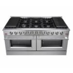 FORNO Galiano 60" 8.64 cu. ft. Gas Range with 10 Italian Burners in Stainless Steel, FFSGS6244-60 - Image 3