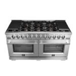 FORNO Capriasca 60″ 8.64 cu. ft. Gas Range with 10 Italian Burners in Stainless Steel, FFSGS6260-60 - Image 3