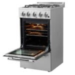 FORNO Lamazze 20" 2.05 cu. ft. Freestanding Gas Range with 4 Sealed Burners in Stainless Steel, FFSGS6265-20 - Image 7