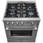 FORNO Marco 30" 4.32 cu.ft. Gas Range with 4 Burners and Built-In Temperature Gauge, FFSGS6277-30 - Image 2