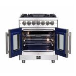 FORNO Massimo 30″ 4.32 cu. ft. Freestanding French Door Dual Fuel Range with 5 Burners, FFSGS6325-30 - Image 5