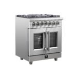 FORNO Massimo 30″ 4.32 cu. ft. Freestanding French Door Dual Fuel Range with 5 Burners, FFSGS6325-30 - Image 2