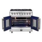 FORNO Massimo 36" 5.36 cu. ft. Freestanding French Door Dual Fuel Range with 6 Burners, FFSGS6325-36 - Image 6