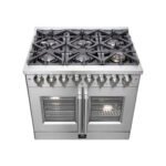 FORNO Massimo 36" 5.36 cu. ft. Freestanding French Door Dual Fuel Range with 6 Burners, FFSGS6325-36 - Image 4