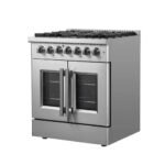 FORNO Galiano 30" 4.32 cu. ft. Dual Fuel Range with French Door in Stainless Steel, FFSGS6356-30 - Image 2