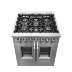 FORNO Galiano 30" 4.32 cu. ft. Dual Fuel Range with French Door in Stainless Steel, FFSGS6356-30 - Image 4