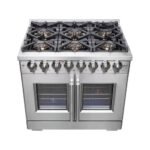 FORNO Capriasca 36" 5.36 cu. ft. Dual Fuel Range with French Door and 6 Sealed Burners, FFSGS6387-36 - Image 4