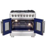 FORNO Capriasca 36" 5.36 cu. ft. Dual Fuel Range with French Door and 6 Sealed Burners, FFSGS6387-36 - Image 5