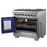 FORNO Capriasca 36" 5.36 cu. ft. Dual Fuel Range with French Door and 6 Sealed Burners, FFSGS6387-36 - Image 7