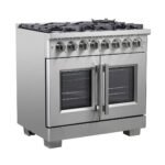 FORNO Capriasca 36" 5.36 cu. ft. Dual Fuel Range with French Door and 6 Sealed Burners, FFSGS6387-36 - Image 3