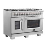 FORNO Capriasca 48" 6.58 cu. ft. Dual Fuel Range with French Door and 8 Sealed Burners, FFSGS6387-48 - Image 3