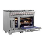FORNO Capriasca 48" 6.58 cu. ft. Dual Fuel Range with French Door and 8 Sealed Burners, FFSGS6387-48 - Image 7