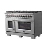 FORNO Capriasca 48" 6.58 cu. ft. Dual Fuel Range with French Door and 8 Sealed Burners, FFSGS6387-48 - Image 2