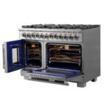 FORNO Capriasca 48" 6.58 cu. ft. Dual Fuel Range with French Door and 8 Sealed Burners, FFSGS6387-48 - Image 6