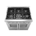 FORNO Galiano 36" 5.36 cu. ft. Freestanding Gas Range with French Door and 6 Burners, FFSGS6444-36 - Image 8