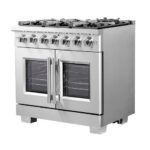 FORNO Capriasca 36" 5.36 cu. ft. Professional Gas Range with French Door and 6 Sealed Burners, FFSGS6460-36 - Image 7