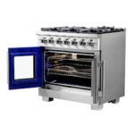FORNO Capriasca 36" 5.36 cu. ft. Professional Gas Range with French Door and 6 Sealed Burners, FFSGS6460-36 - Image 10