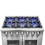 FORNO Capriasca 36" 5.36 cu. ft. Professional Gas Range with French Door and 6 Sealed Burners, FFSGS6460-36 - Image 18
