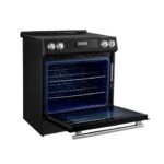 FORNO Espresso Donatello 30" 5 cu. ft. Induction Range with Air Fry and Self-Clean in Black and Antique Brass Handles, FFSIN0905-30BLK - Image 5