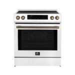 FORNO Espresso Donatello 30" 5 cu. ft. Induction Range with Air Fry and Self-Clean in White and Silver Handles, FFSIN0905-30WHT - Image 2