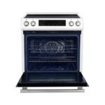 FORNO Espresso Donatello 30" 5 cu. ft. Induction Range with Air Fry and Self-Clean in White and Silver Handles, FFSIN0905-30WHT - Image 4