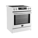FORNO Espresso Donatello 30" 5 cu. ft. Induction Range with Air Fry and Self-Clean in White and Silver Handles, FFSIN0905-30WHT - Image 3