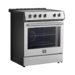 FORNO Espresso Leonardo 30" 5 cu. ft. Induction Range with Knob Control in Stainless Steel and Silver Accents, FFSIN0982-30 - Image 3
