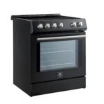 FORNO Espresso Leonardo 30" 5 cu. ft. Induction Range with Knob Control in Black and Antique Brass Accents, FFSIN0982-30BLK - Image 4