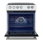 FORNO Espresso Leonardo 30" 5 cu. ft. Induction Range with Knob Control in White and Silver Accents, FFSIN0982-30WHT - Image 9