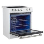 FORNO Espresso Leonardo 30" 5 cu. ft. Induction Range with Knob Control in White and Silver Accents, FFSIN0982-30WHT - Image 7