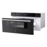 FORNO Espresso Capoliveri 30" 1.2 cu. ft. Built-In Microwave Drawer in Black with Silver Handles, FMWDR3000-30BLK - Image 4