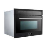 FORNO Espresso Oliena 24" 1.6 cu. ft. Built-In Microwave Oven in Black with Silver Handles, FMWDR3093-24BLK - Image 3