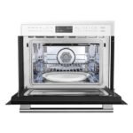 FORNO Espresso Oliena 24" 1.6 cu. ft. Built-In Microwave Oven in White with Silver Handles, FMWDR3093-24WHT - Image 4