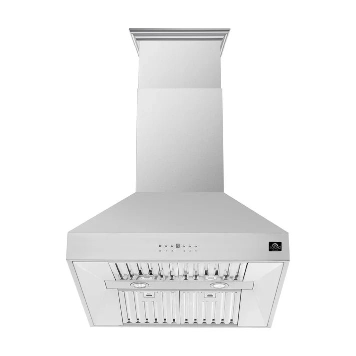 FRHI5129-36-forno-coppito-island-range-hood-front FORNO Coppito 36" 1,200 CFM Island Range Hood in Stainless Steel, FRHIS5129-36 - Image 1