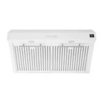 FORNO Espresso Bari 30" 400 CFM Under Cabinet Range Hood in White with Silver Handles, FRHUC5255-30WHT - Image 8